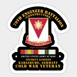 79th Engineer Bn - Karlsruhe, GE w COLD SVC X 300 Sticker